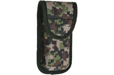 Image of Rite Edge Belt Sheath, Fits Most 4 1/2in Closed Folding Knife, 1680D Nylon Construction With Digital Camo Pattern, Snap Closure, 211359-CM