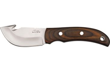 Image of Rite Edge Cougar Guthook Fixed knife, stainless guthook blade, Brown wood handle CN210829