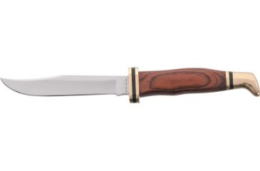 Image of Rite Edge Small Hunter Fixed knife, stainless clip blade, Laminated wood handle CN2105017