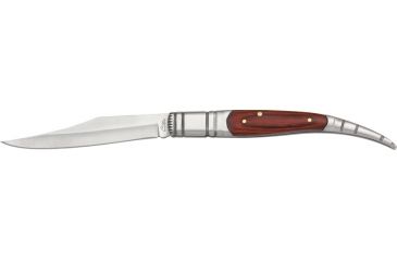 Image of Rite Edge Spanish Toothpick Folder 5 1/8in. Knife, Stainless long clip blade, Reddish brown rich grain wood handle CN2106635