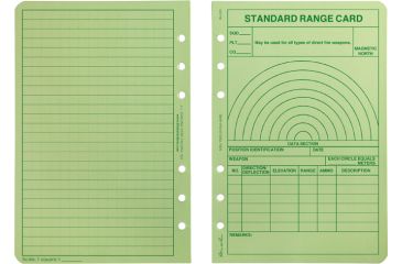 Image of Rite in the Rain LOOSE LEAF - GREEN - RANGE CARD, Green, 4 5/8 x 7 912