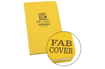 Image of Rite in the Rain Mini Bound Book,Fabrikoid Cover,4 1/4x6 1/4in,Yellow 370F-M