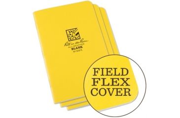 Image of Rite in the Rain Side Stapled Notebook,Field Flex,4/5/8x7in,Yellow,Pack of 3 331FX