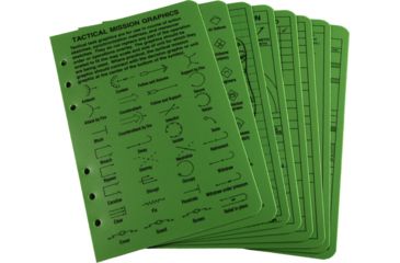 Image of Rite in the Rain TACTICAL REFERENCE CARDS - GREEN, Green, 4 5/8 x 7 9200-R