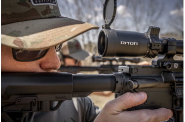 Image of Riton Optics 5 Tactix 1-10x24mm Rifle Scope, 30mm Tube, First Focal Plane, 3OT, Mil Red, Black, 5T110LFI23