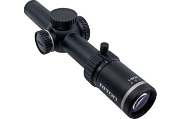 Image of Riton Optics X5 Tactix Rifle Scope, 1-6x24mm, 30mm Tube, First Focal Plane, TF-1 Reticle, Anodized, Black, Red, 5T16AFI
