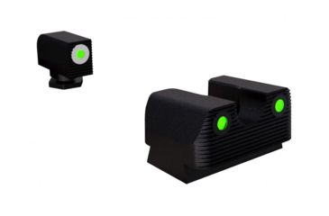 Image of Rival Arms Tritium Night Sights Fits Glock 17/19 Green Tritium W/White, RA-RA1B231G