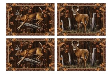 Image of River's Edge Set of 4 Deer Placemats, 18x12, 1660