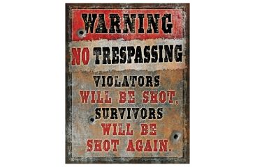 Image of River's Edge Rivers Edge Heavy Metal Sign ''trespassing''
