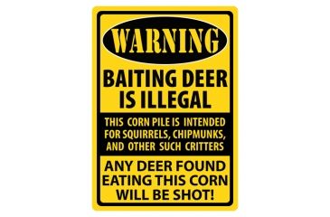 Image of River's Edge Rivers Edge Sign 12''x17'' ''warning-baiting Deer''