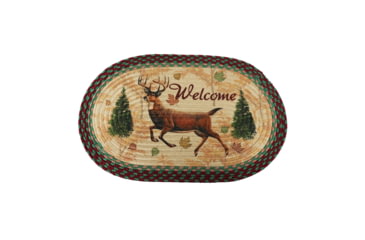 Image of Rivers Edge Braided Rug 26-inch Oval, Deer, 2521