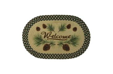 River's Edge Braided Rug 26-inch Oval - Pine Cone | Free Shipping over $49!