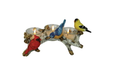 Image of Rivers Edge Candle Holder, Birch with Birds, 3-Piece, w/ Candles, 683