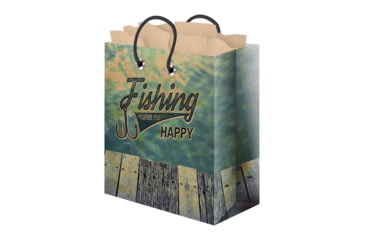 Image of Rivers Edge Gift Bag Medium with Tissue Paper, Fishing Happy, Medium, 4519