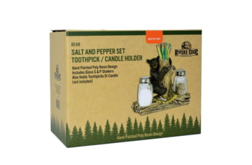 Image of Rivers Edge Salt and Pepper Shakers, Bear with Toothpick Holder, 534