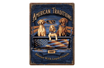 Image of Rivers Edge Tin Sign, American Tradition Dogs, 12 x 17 in, 2267