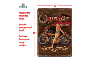 Image of Rivers Edge Tin Sign, Live the Legend, 12 x 17 in, 1594