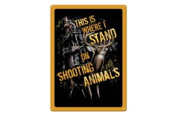 Image of Rivers Edge Tin Sign, Shootin Animals, 12 x 17 in, 1479
