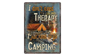 Image of Rivers Edge Tin Sign, Therapy Camping, 12 x 17 in, 4504