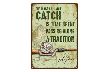 Image of Rivers Edge Tin Sign, Welcome Camp, 12 x 17 in, 4505