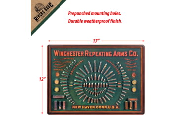 Image of Rivers Edge Tin Sign, Winchester Cartridge Board, 12 x 17 in, W1011