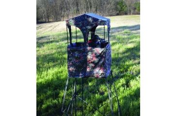 Image of Rivers Edge Treestands 10ft Tower Outpost with Blind, Black RE703