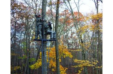 Image of Rivers Edge Treestands 2-Man Bowman Ladder Stand, Black RE636