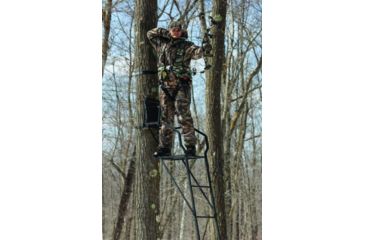 Image of Rivers Edge Treestands Bowman Ladder Stand, Black RE635