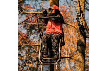 Image of Rivers Edge Treestands Deluxe Ladder Stand, Black RE647