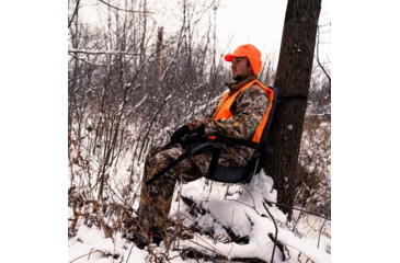 Image of Rivers Edge Treestands Lounger Tree Seat, Black/Camo, RE761