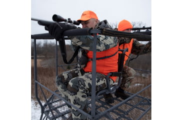 Image of Rivers Edge Treestands Outpost 2-Man Tower, Rivers Edge Grey, 10 ft, RE400