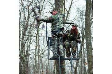Image of Rivers Edge Treestands Relax 2-Man Ladder Stand, Black RE634