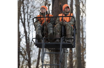 Image of Rivers Edge Treestands Relax Wide Ladder Stand Hang-on Stand, Black RE631