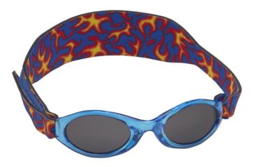 Image of Real Kids My First Shades Sunglasses for 0-24mo - Royal Frame with Red Flames Pattern Band 024BLUEFLAME