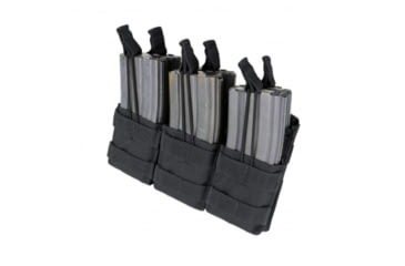 Image of RMA Armament Condor Triple Stacker Open-Top M4 Mag Pouch, Black, 8x4.5x2 inch, CondorMA44-002