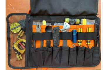 Image of Roaring Fire Bonfire Modular Tool Roll Bag, Orange/Black, 17.7x10.43 inch, RF-Bonfire-OR
