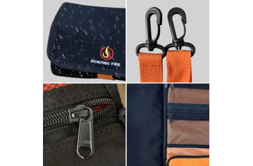Image of Roaring Fire Bonfire Modular Tool Roll Bag, Orange/Black, 17.7x10.43 inch, RF-Bonfire-OR