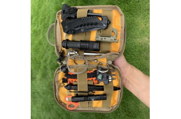 Image of Roaring Fire Ember MOLLE EDC Utility Organizer Pouch, FDE, 7.48x6x1.25 inch, RF-Pouch-DT-01