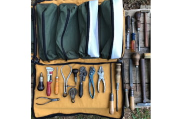 Image of Roaring Fire The Pack Mule Versatile Double-sided Tool Roll Bag, Orange, 24.8x13 inch, RF-TB PRO-YW