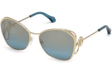 Image of Roberto Cavalli RC1062 Sunglasses - Gold Frame Color, Blu Mirror Lens Color