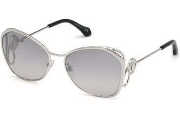 Image of Roberto Cavalli RC1062 Sunglasses - Shiny Palladium Frame Color, Smoke Mirror Lens Color