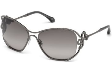Image of Roberto Cavalli RC1074 Sunglasses - Shiny Dark Ruthenium Frame Color, Gradient Smoke Lens Color