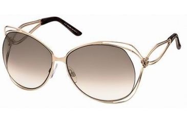 Image of Roberto Cavalli RC527S Sunglasses - Shiny Rose Gold Frame Color, Gradient Brown Lens Color