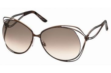 Image of Roberto Cavalli RC527S Sunglasses - Shiny Dark Brown Frame Color, Gradient Brown Lens Color