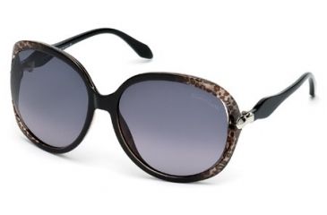 Image of Roberto Cavalli RC732S Sunglasses - Black Frame Color, Gradient Smoke Lens Color