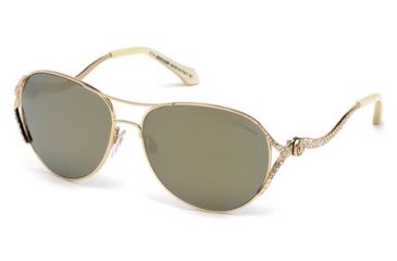 Image of Roberto Cavalli RC886S Sunglasses - Shiny Rose Gold Frame Color, Brown Mirror Lens Color