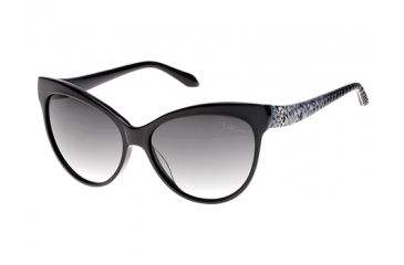 Image of Roberto Cavalli RC922S-A Sunglasses - Shiny Black Frame Color, Gradient Smoke Lens Color