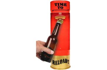 Image of Rivers Edge ''time To Reload '' Metal Shotshell Bottle Opnr