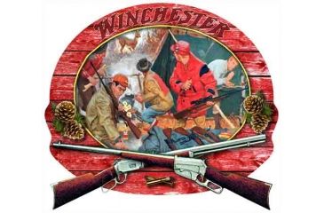 Image of Rockin W' Brand Rockin'w Brand Winchester 3d ''deer Camp Surprise'' 15''x14''