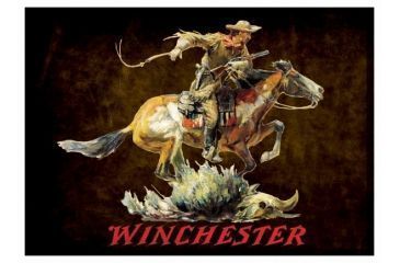 Image of Rockin W' Brand Rockin'w Brand Winchester Dark Horse &amp; Rider Rug 52''x37''